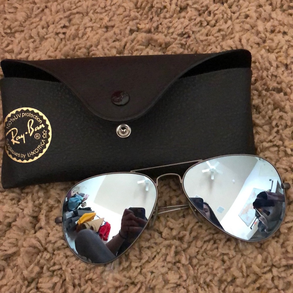 silver ray bans